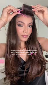 Não largo mais! 👸🏻🩷🪞🎀✨ #coquette #hair #beautyhack #curtainbangs  #bobsnocabelo