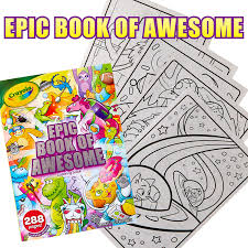 Plus, it's an easy way to celebrate each season or special holidays. Amazon Com Crayola Epic Book Of Awesome All In One Coloring Book Set 288 Pages Kids Indoor Activities Gift