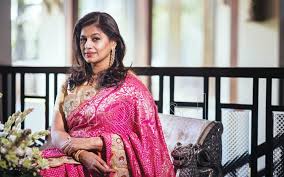 Paired with silk and net combination brasso floral work full hands blouse with high neck patterned. Power And Grace Pinky Reddy You I