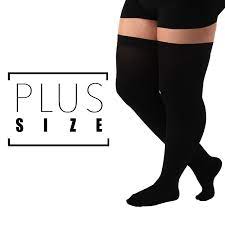 Black 4xl Absolute Support Unisex Thigh High Compression Stockings With Silicone Border 20 30 Mmhg Walmart Com Walmart Com