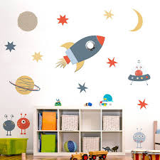 Super cool space themed bedroom. Space Wall Sticker Set Space Themed Bedroom Wall Stickers Bedroom Wall Stickers Space