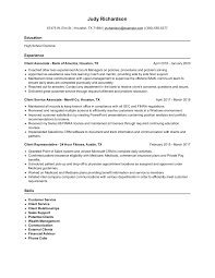 client associate resume examples and