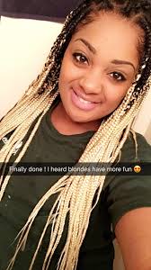 Black And Brown Ombre Box Braids Ombre Black And Blonde Box Braids Xpression Hair Only Blonde Box Braids Individual Braids Hairstyles Ombre Box Braids