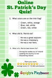 Is green the real color for st. Cool Online St Patrick S Day Quiz Squigly S Playhouse
