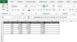 Calculate Average Speed In Microsoft Excel
