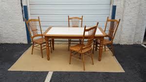 Tiled Kitch Table Set W 4 Chairs Outdoor Furniture Sets Shabby Chic Table And Chairs Wooden Dining Room Chairs
