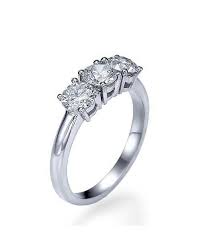 The surrounding stones draw attention back to the center stone and create the appearance of a larger center stone. White Gold 3 Stone Diamond Rings Classic Engagement Ring 0 90ctw Shiree Odiz