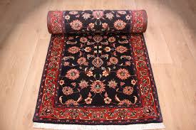 In welchen einrichtungen sind bidjar teppiche besonders geeignet? Laufer Perser Teppich Bidjar Mit Seide 387x87 Cm Dunkelblau