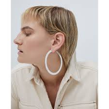 Quinn Hoops Large Earrings In Silver Jenny Bird Large Earrings Jenny Bird Earrings