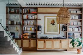 Bibliotheque Sur Mesure En Bois Et Cannage Maisons Francaises Salon Section Decoration Appartement