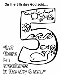 When you're teaching genesis 1, i think it's super helpful to have separate coloring pages for days 1 through 7 of the creation story. 5th Day Of Creation Coloring Page Free Printable Coloring Pages For Kids