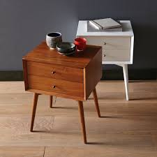 Bedroom Mid Century Modern Bedside Tables Nightstand White West Elm Diy 0 Duvet Covers Queen Chaise Lounge Chair Outdoo Ide Dekorasi Rumah Perabot Modern Mebel
