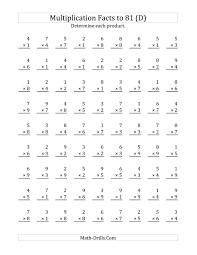 Math Drills Com Multiplication Facts Worksheets Math Multiplication Worksheets 3rd Grade Math Worksheets