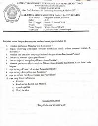 Contoh soal tes masuk fakultas hukum : Soal Ujian Fakultas Hukum Helmi Kediris