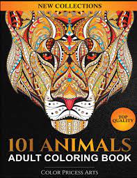 Get lost in colorful secret garden! Amazon Com 101 Animals Adult Coloring Book Coloring Books For Adults Featuring Dogs Lions Butterflies Elephants Owls Horses Cats Eagles And Many More 9781950284979 Arts Color Princess Books