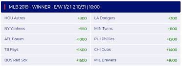 Mlb, major league baseball, is the biggest professional baseball competition and was founded in 1869. Mlb Playoff Odds World Series Futures Bets Betamerica Extra