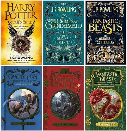 J.K. Rowling Collection 6 Books Set (Harry Potter and the Cursed Child Parts One and Two, Fantastic Beasts The Crimes of Grindelwald,The Original Screenplay,Quidditch Through the Ages and more) : Amazon.in: Books