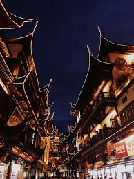 This describes routes for people's square, the center of downtown shanghai. Low Angle Photo Asian Structures Night China Shanghai Look Up City God Temple Light Old Buildings Pxfuel