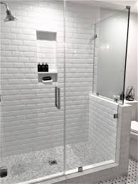This Is A Shower I Designed In Woodland Hills With Beveled White Subway Tile And Fra Beveled Subway Tile Shower White Subway Tile Shower Frameless Shower Doors