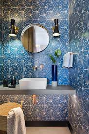 The light and dark bathroom tile ideas pinterest.com. Bathroom Design Ideas A Blue Starburst Tile Demands Attention