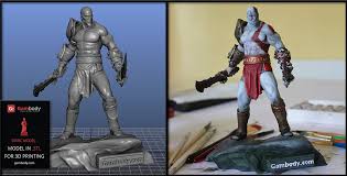 God Of War Kratos 3d Model Digitally Crafted And Manually Painted Gambody 3d Printing Blog God Of War Painting 3d Printing