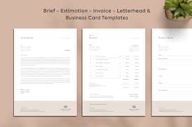 Clean colors and sharp edges. Invoice Estimate Letterhead Creative Illustrator Templates Creative Market