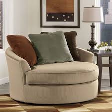 Laken Mocha Oversized Swivel Accent Chair Round Sofa Chair Swivel Chair Living Room Round Swivel Chair