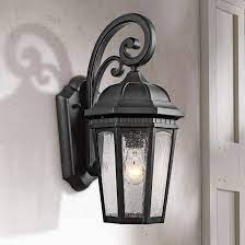 Kichler Courtyard 17 3 4 High Black Outdoor Wall Light 3c026 Lamps Plus In 2021 Outdoor Wall Lighting Black Outdoor Wall Lights Wall Lights
