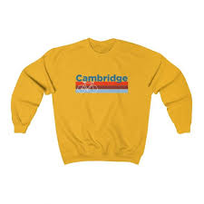 Cambridge Massachusetts Sweatshirt Retro Bike Adult Unisex Cambridge Sweatshirt