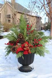 Christmas Pot Decoration Outdoor Christmas Decorations Christmas Arrangements Christmas Planters