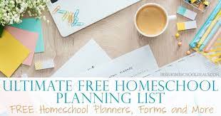 Get a simple homeschool planner to use with any curriculum or book. Ultimate Free Homeschool Planning List Free Homeschool Planners Forms And More