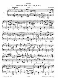 Previous sheet music next sheet music >> happy birthday to you ! Happy Birthday Rag Sheet Music