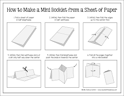 Free How To Make A Mini Booklet From A Sheet Of Paper Mini Booklet Sheet Of Paper Mini Books