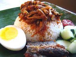 Nasi Lemak Dengan Ikan Masin Malaysian Food Nasi Lemak Food