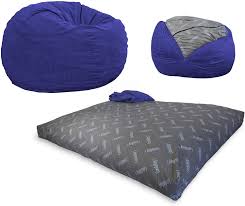 The bean bag chair will make a comfortable addition in the family room, bedroom or dorm room. Amazon Com Cordaroy S Corduroy Bean Bag Chair Convertible Chair Folds From Bean Bag To Bed As Seen On Shark Tank Navy Blue King Size Furniture Decor