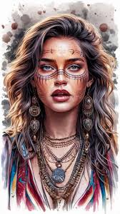 I used AI to create a series of references images from which I painted this  portrait of Achtland, a figure from Irish mythology, in mixed media  acrylics and oils