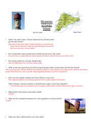 Mysteries Of Easter Island Questions Mysteries Of Easter Island Movie Guide What Is The Native Name Of Easter Island And How Did The Island Get The Course Hero