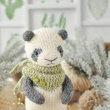 Panda Bear Knitting Pattern Cute Handmade Panda Toy Etsy Teddy Bear Knitting Pattern Knitted Doll Patterns Knitted Stuffed Animals