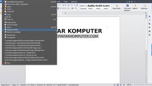 Cara Mudah Membuat Dokumen Pdf Menggunakan Wps Writer Pintar Komputer