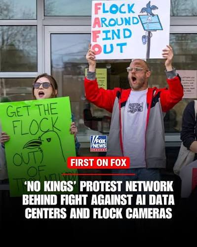 A protest network tied to the “No Kings” movement is taking its fight from AI data centers to Flock surveillance cameras. Groups including CodePink, the Party for Socialism and Liberation, as well