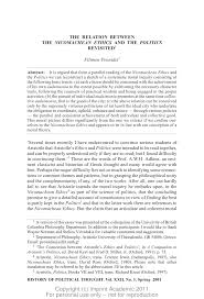 Pdf The Relation Between The Nicomachean Ethics And The Politics Revisited