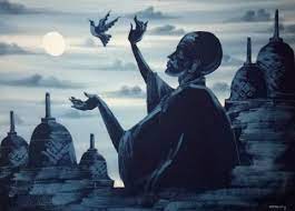 Proses pembuatan batik lukis dipersiapkan kain katun atau sutera seluas bidang lukis yang diinginkan. Batik Lukis Nan Menawan