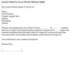 Download Surat Pengunduran Diri Doc Guru Paud