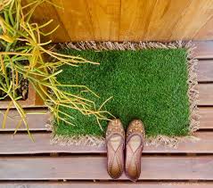It can be as much about 'design' as it is about function! Make An Astroturf Doormat To Keep The Dirt Out A Crafty Mix
