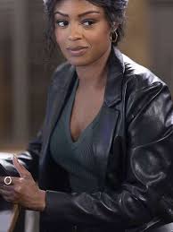 Shop High Potential S01 Daphne Forrester Black Leather Blazer