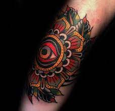 50 Traditional Flower Tattoo Designs For Men Old School Floral Traditional Tattoo Flowers Old School Tattoo Tattoo Designs Men