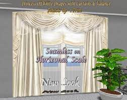 Limited time sale easy return. Second Life Marketplace Princess Offwhite Drapes With Curtains Valance Retracts Up 1 Prim Modify