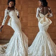 Plus Size African Nigerian Wedding Bridal Dresses With Back Bow Beading Long Sleeves Chapel With Images Wedding Dress Long Sleeve Nigerian Bridesmaid Dresses Lace Weddings