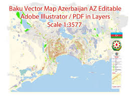 Formula 1 azerbaijan grand prix 2021. Baku Map Vector Azerbaijan Az Detailed City Plan Editable Illustrator