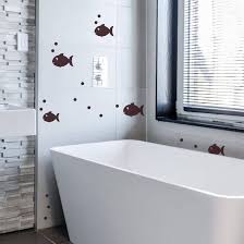 Prep, apply, print and presto! Wandtattoo Fisch Set Schone Dekoration Fur Das Bad Wall Art De